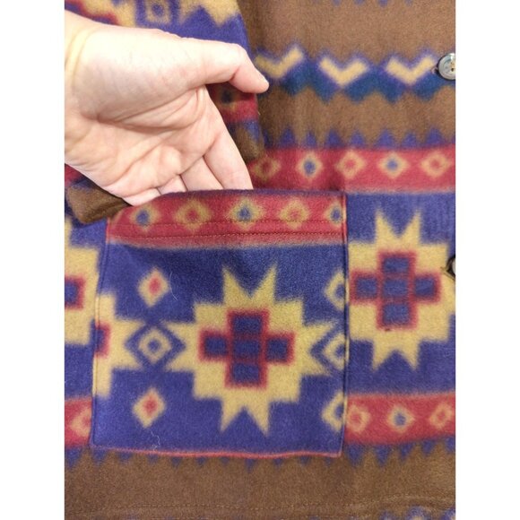 Vintage Fashion Formulas Womens S Aztec Print Button-Up Jacket New Old Stock - Picture 5 of 10